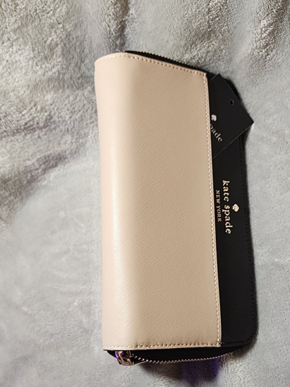*NWT* Kate Spade Staci Continental Wallet Long zipper cream & Black - Picture 11 of 16